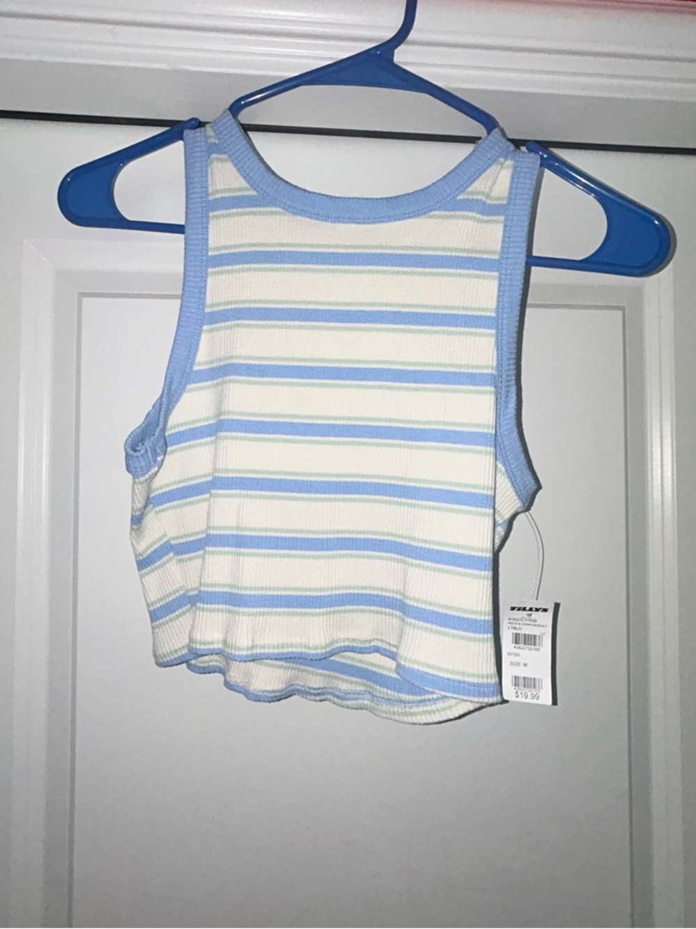NWT Tilly’s Cropped Striped Tank Size Medium